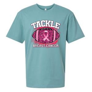 Tackle Football Pink Ribbon Breast Cancer Awareness Sueded Cloud Jersey T-Shirt