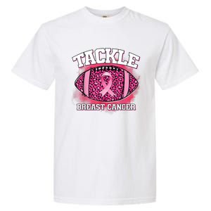 Tackle Football Pink Ribbon Breast Cancer Awareness Garment-Dyed Heavyweight T-Shirt