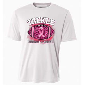 Tackle Football Pink Ribbon Breast Cancer Awareness Cooling Performance Crew T-Shirt