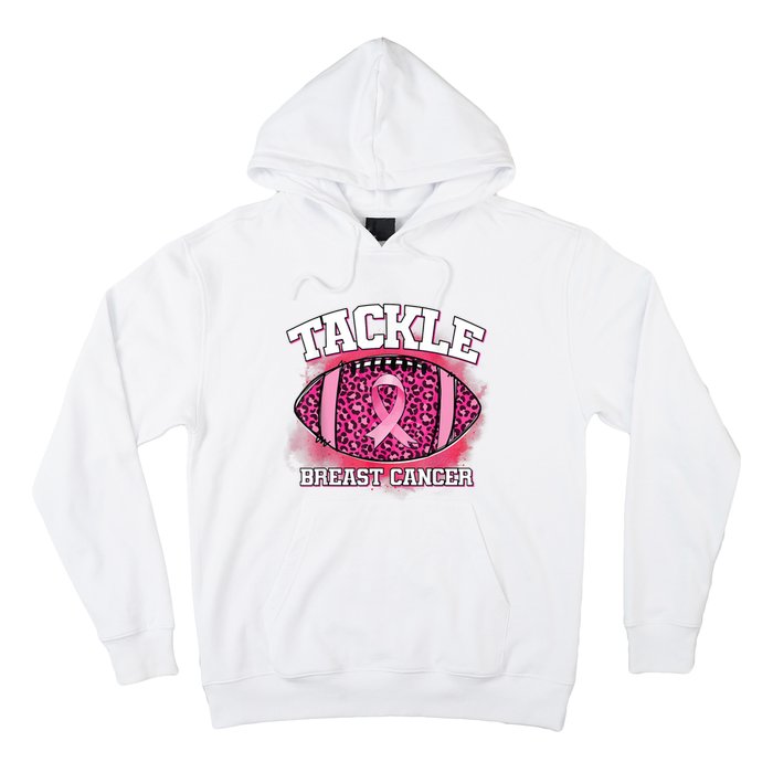 Tackle Football Pink Ribbon Breast Cancer Awareness Hoodie