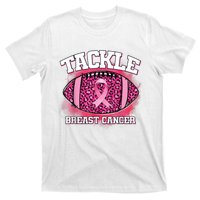 Tackle Football Pink Ribbon Breast Cancer Awareness T-Shirt