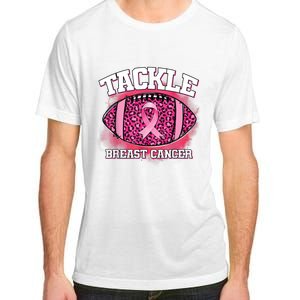 Tackle Football Pink Ribbon Breast Cancer Awareness Adult ChromaSoft Performance T-Shirt