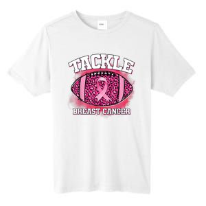 Tackle Football Pink Ribbon Breast Cancer Awareness Tall Fusion ChromaSoft Performance T-Shirt