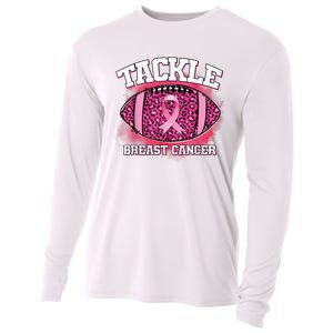 Tackle Football Pink Ribbon Breast Cancer Awareness Cooling Performance Long Sleeve Crew