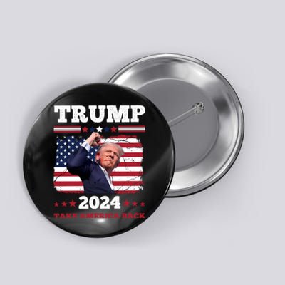 Trump Fist Pumped Fight Never Give Up Pray For Trump America Button