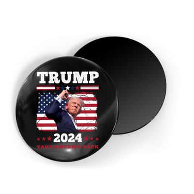 Trump Fist Pumped Fight Never Give Up Pray For Trump America Magnet