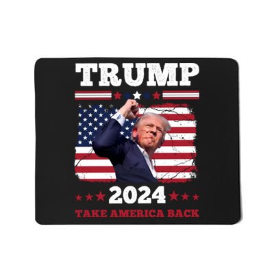 Trump Fist Pumped Fight Never Give Up Pray For Trump America Mousepad