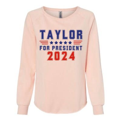 Taylor For President 2024 Womens California Wash Sweatshirt