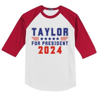 Taylor For President 2024 Kids Colorblock Raglan Jersey