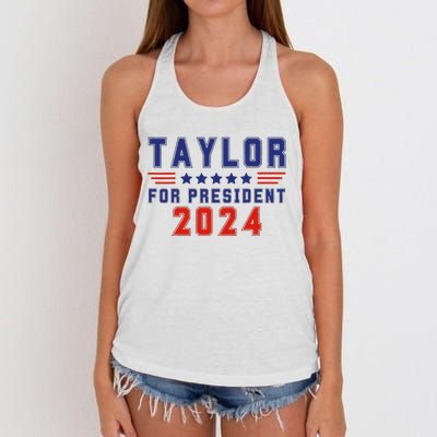 Taylor For President 2024 Women's Knotted Racerback Tank