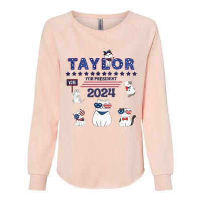 Taylor For President 2024 Womens California Wash Sweatshirt