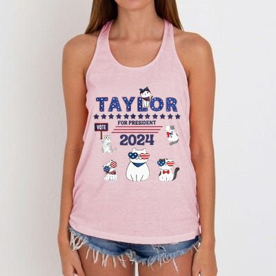 Taylor For President 2024 Women's Knotted Racerback Tank