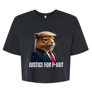 Trump For Pnut The Squirrel Justice Bella+Canvas Jersey Crop Tee