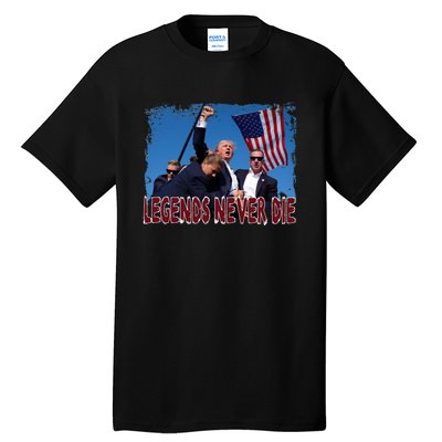 Trump Fist Pumped Fight Never Die Give Up Pray For Trump America Tall T-Shirt