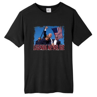 Trump Fist Pumped Fight Never Die Give Up Pray For Trump America Tall Fusion ChromaSoft Performance T-Shirt