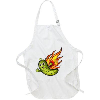 The Flaming Pickle Fun And Silly Full-Length Apron With Pockets