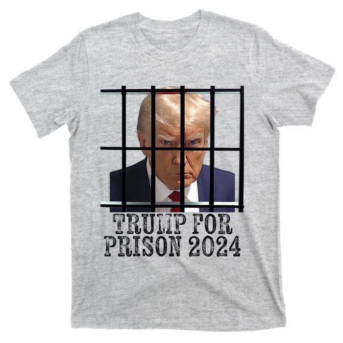 Trump For Prison 2024 Mugshot Election Parody Behind Bars T-Shirt