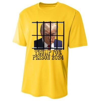 Trump For Prison 2024 Mugshot Election Parody Behind Bars Performance Sprint T-Shirt