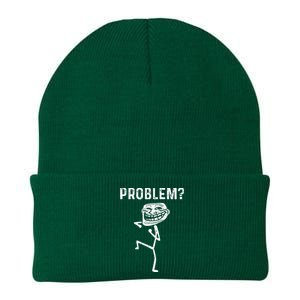 Troll Face Problem Funny Women Kids Knit Cap Winter Beanie