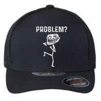 Troll Face Problem Funny Women Kids Flexfit Unipanel Trucker Cap