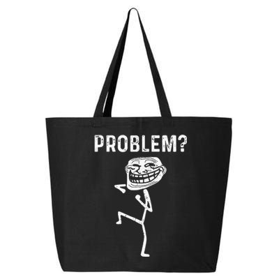 Troll Face Problem Funny Women Kids 25L Jumbo Tote