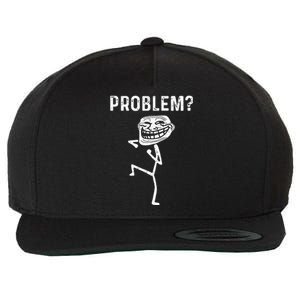 Troll Face Problem Funny Women Kids Wool Snapback Cap