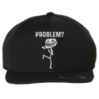 Troll Face Problem Funny Women Kids Wool Snapback Cap