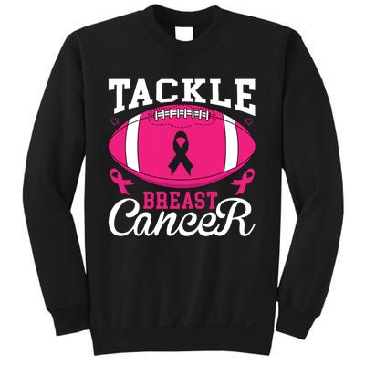 Tackle Football Pink Ribbon Breast Cancer Awareness Sweatshirt