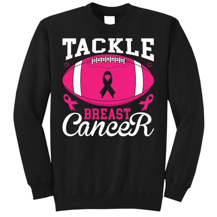 Tackle Football Pink Ribbon Breast Cancer Awareness Sweatshirt