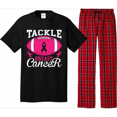 Tackle Football Pink Ribbon Breast Cancer Awareness Pajama Set