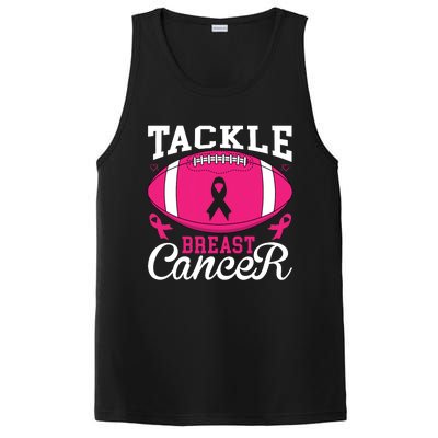 Tackle Football Pink Ribbon Breast Cancer Awareness PosiCharge Competitor Tank