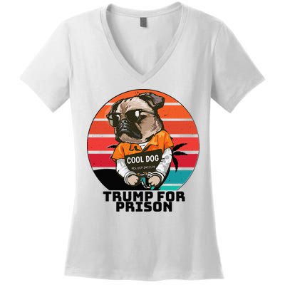 Trump For Prison Classic . Women's V-Neck T-Shirt