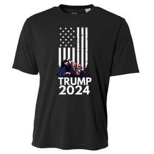 Trump Fist Pump American Flag 2024 Cooling Performance Crew T-Shirt