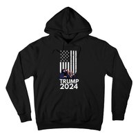 Trump Fist Pump American Flag 2024 Hoodie