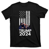 Trump Fist Pump American Flag 2024 T-Shirt