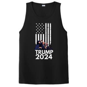 Trump Fist Pump American Flag 2024 PosiCharge Competitor Tank