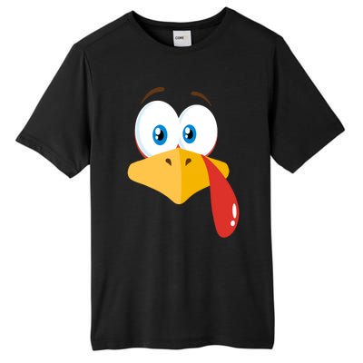 Turkey Face Pilgrim Gift Thanksgiving Costume Gift Tall Fusion ChromaSoft Performance T-Shirt