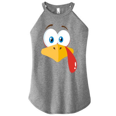 Turkey Face Pilgrim Gift Thanksgiving Costume Gift Women’s Perfect Tri Rocker Tank