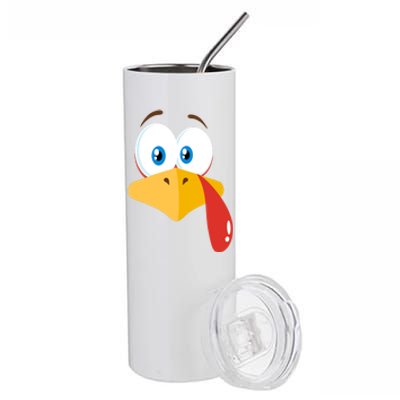 Turkey Face Pilgrim Gift Thanksgiving Costume Gift Stainless Steel Tumbler