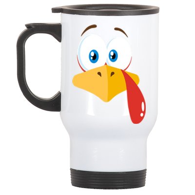 Turkey Face Pilgrim Gift Thanksgiving Costume Gift Stainless Steel Travel Mug