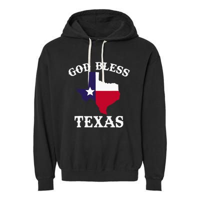 Texas Flag Patriotic Texan Pride God Bless Texas Garment-Dyed Fleece Hoodie