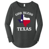 Texas Flag Patriotic Texan Pride God Bless Texas Women's Perfect Tri Tunic Long Sleeve Shirt