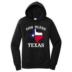 Texas Flag Patriotic Texan Pride God Bless Texas Women's Pullover Hoodie