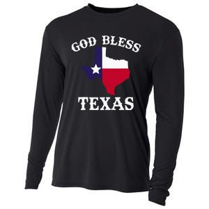 Texas Flag Patriotic Texan Pride God Bless Texas Cooling Performance Long Sleeve Crew