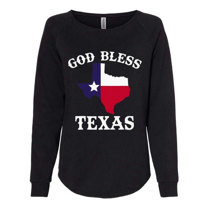 Texas Flag Patriotic Texan Pride God Bless Texas Womens California Wash Sweatshirt