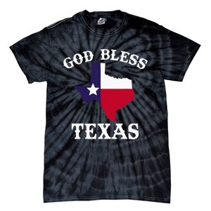 Texas Flag Patriotic Texan Pride God Bless Texas Tie-Dye T-Shirt