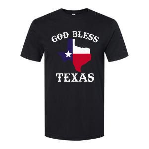 Texas Flag Patriotic Texan Pride God Bless Texas Softstyle CVC T-Shirt