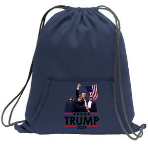 Trump Fist Pump Shot At Trump 2024 Trump Survives Rally Sweatshirt Cinch Pack Bag