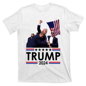 Trump Fist Pump Shot At Trump 2024 Trump Survives Rally T-Shirt