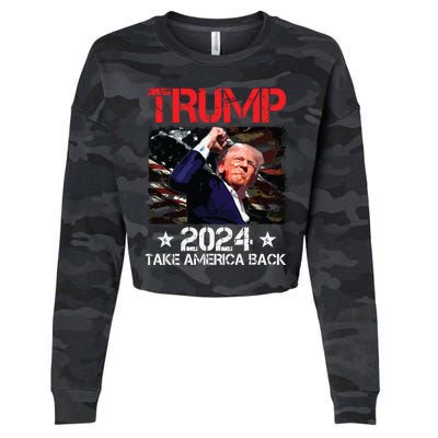 Trump Fist Pump Shot At Trump 2024 Trump Survives Rally Cropped Pullover Crew